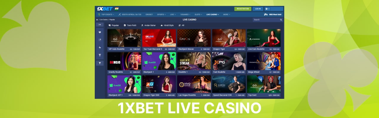 1xBet live casino