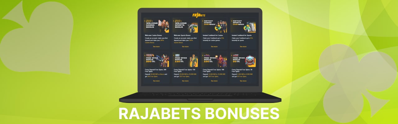 Rajabets bonuses