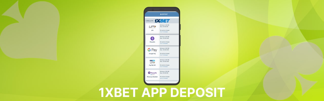 1xbet app deposits