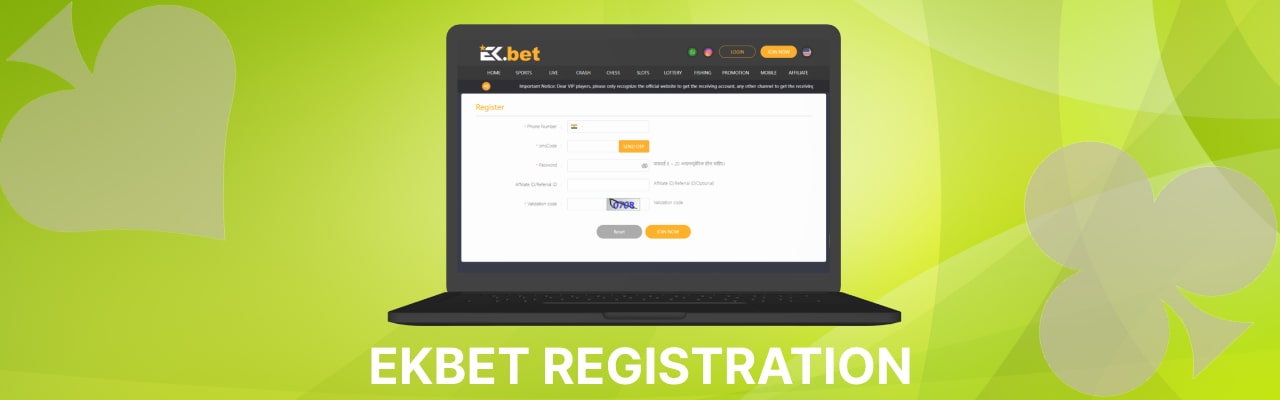 Ekbet registration