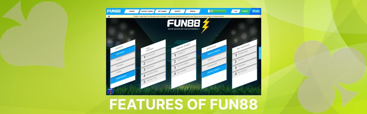 Fun88 features