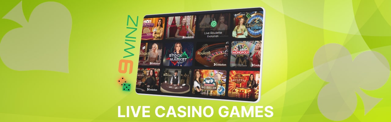 Play live casino games