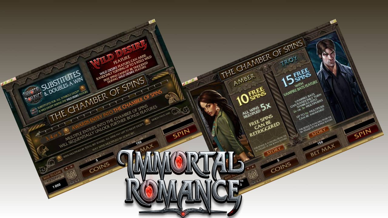 Immortal Romance the chamber of spins