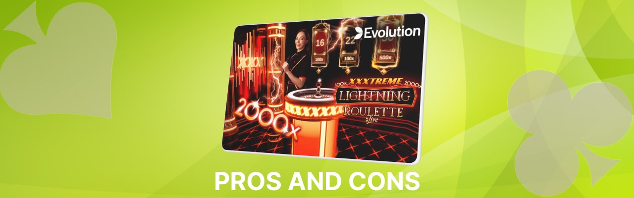 XXXtreme lightning roulette live pros and cons