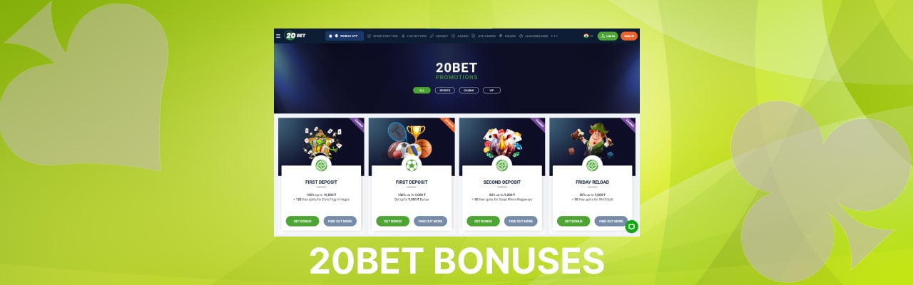 20Bet bonuses