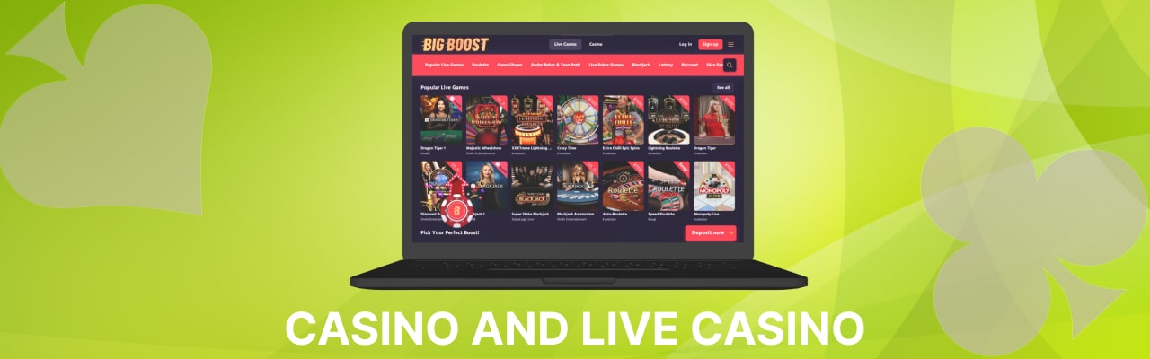 Big boost casino live