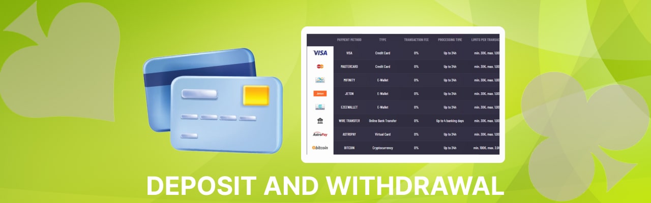 Vegaz casino deposit and withdrawal options