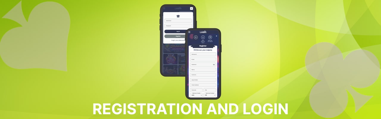 Registration and login at lilibet app